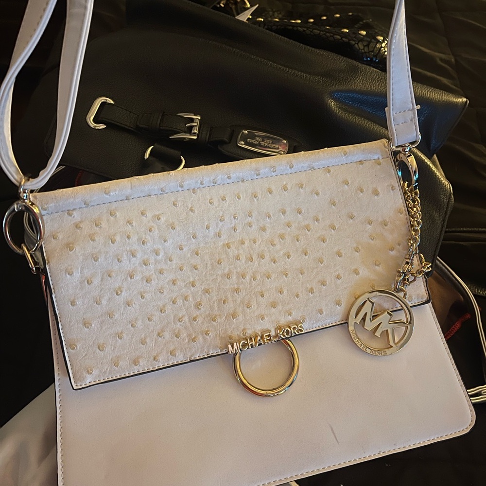 Michael Kors White Shoulder Bag